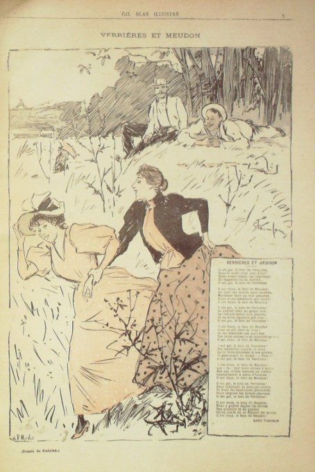 Tiercelin Louis Verrières et Meudon illustration Steinlen 1898