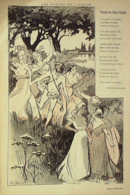 Haraucourt Edmond Villanelle des temps prochains illustration Balluriau Paul 1892